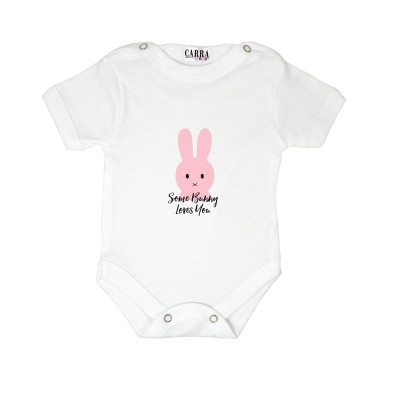 Carra Some Bunny Loves You Pink бебешко боди